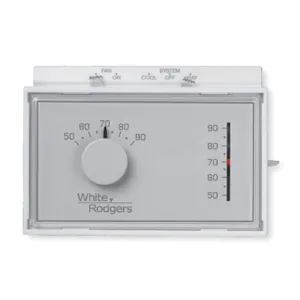 WHITE-RODGERS 1F56N-444 Low V Thermostat 1h 1c Horizontal White | AC2HGU 2KFY2