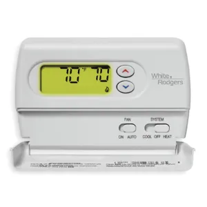 WHITE-RODGERS 1F86-344 Digital Thermostat 1h 1c Non Programmable | AC2XUH 2NY20