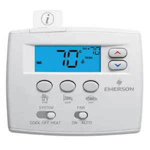 WHITE-RODGERS 1F86EZ-0251 Thermostat Low Voltage Non Programmable 1h/1c | AA8ARZ 16X603