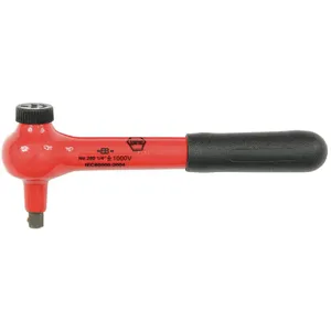 WIHA TOOLS 12851 Insulated Ratchet Reversing 1/4 x 5-1/2in | AB8RFC 26X313