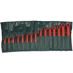 WIHA TOOLS 21093 Insulated Box Wrench Set 8-32mm 15 Pc | AB8RGC 26X336