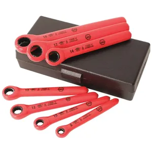 WIHA TOOLS 21290 Insulated Ratchet Wrench Set Metric 7 Pc | AB8RFY 26X332