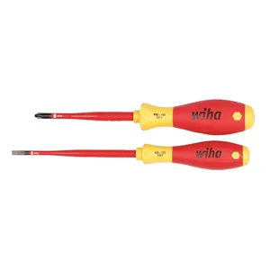 WIHA TOOLS 32189 Screwdriver Set Insulated Slimline 2 Pc | AB8RDW 26X283