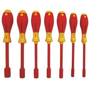 WIHA TOOLS 32293 Insulated Nut Driver Set 1000v Round 7 Pc | AB8RDM 26X275