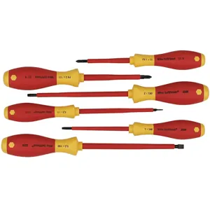 WIHA TOOLS 35890 Screwdriver Set Insulated Slotted Phillips Square 6 Pc | AB8REA 26X287