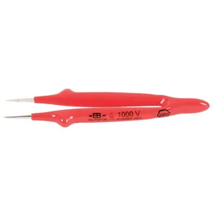 WIHA TOOLS 75205 Insulated Tweezers Straight Fine 5 In | AB8RDH 26X271