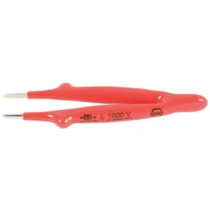 WIHA TOOLS 75210 Insulated Tweezers Straight Blunt 5 In | AB8RDE 26X268