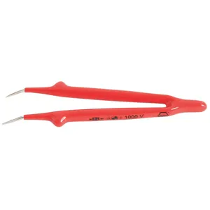 WIHA TOOLS 75302 Insulated Tweezers Angled Fine 6 In | AB8RDD 26X267