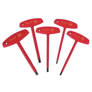 WIHA TOOLS 33478 Insulated Hex Key Set T-handle Long 5pcs | AB8WCK 29WJ64