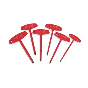 WIHA TOOLS 33490 Insulated Hex Key Set 5/32 - 3/8 Inch | AB4MBP 1YUL8