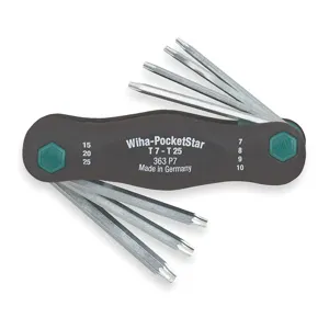 WIHA TOOLS 36396 Torx Key Set T7 - T25 Fold-up Ergo | AD8WHD 4NB71