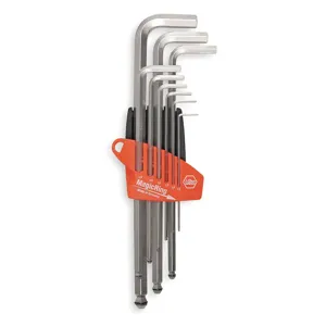 WIHA TOOLS 66990 Ball End Hex Key Set 1.5 - 10mm L-shaped | AF2WKP 6YH24