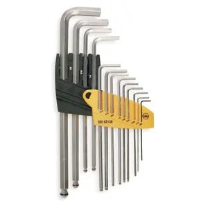 WIHA TOOLS 66991 Ball End Hex Key Set 0.050-3/8 Inch L-shaped | AF2WKQ 6YH25