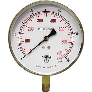 WINTERS INSTRUMENTS PCT323LF Manometerdruck 0 bis 100 psi 4-1/2 Zoll | AG9HGA 20JN17