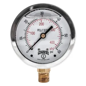 WINTERS INSTRUMENTS PCT325LF Gauge Pressure 0 to 200 psi 4-1/2 Inch | AG9HGC 20JN19