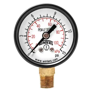 WINTERS INSTRUMENTS PEM1299LF Gauge Pressure 1-1/2 Inch 0 to 15 psi | AH7HFM 36TV51