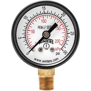 WINTERS INSTRUMENTS PEM1300LF Manometerdruck 1-1/2 Zoll 0 bis 30 psi | AH7HFN 36TV52