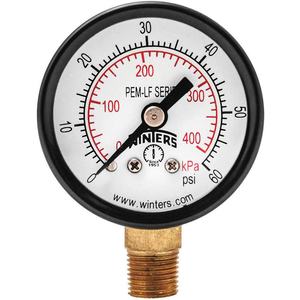 WINTERS INSTRUMENTS PEM1301LF Manometerdruck 1-1/2 Zoll 0 bis 60 psi | AH7HFP 36TV53