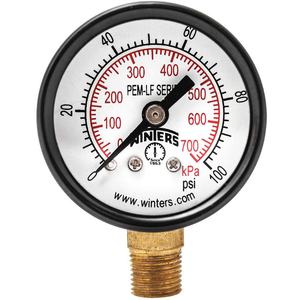 WINTERS INSTRUMENTS PEM1320LF Manometerdruck 1-1/2 Zoll 0 bis 100 psi | AH7HFQ 36TV54