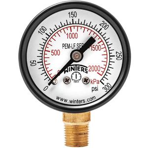 WINTERS INSTRUMENTS PEM1323LF Gauge Pressure 1-1/2 Inch 0 to 300 psi | AH7HFU 36TV57