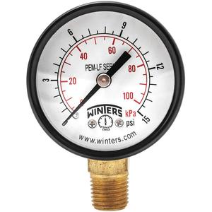WINTERS INSTRUMENTS PEM136LF Manometerdruck 2 Zoll 0 bis 15 psi | AH7HFW 36TV59