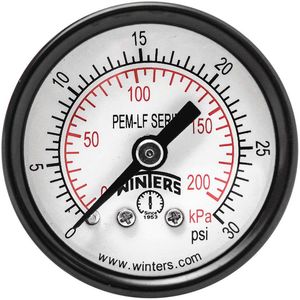 WINTERS INSTRUMENTS PEM1400LF Manometerdruck 1-1/2 Zoll 0 bis 30 psi | AH7HFZ 36TV62