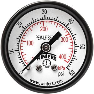 WINTERS INSTRUMENTS PEM1401LF Manometerdruck 1-1/2 Zoll 0 bis 60 psi | AH7HGA 36TV63
