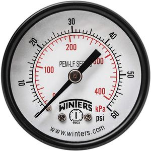 WINTERS INSTRUMENTS PEM1405LF Manometerdruck 2 Zoll 0 bis 60 psi | AH7HGE 36TV67