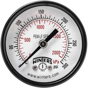 WINTERS INSTRUMENTS PEM1411LF Gauge Pressure 2 Inch 0 to 300 psi | AH7HGL 36TV73