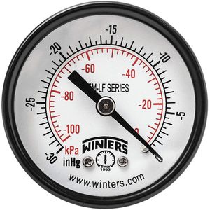 WINTERS INSTRUMENTS PEM1424LF Gauge Pressure 2 Inch 30 inch Hg Vac to 0 | AH7HGR 36TV78