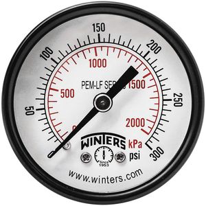 WINTERS INSTRUMENTS PEM1427LF Gauge Pressure 2 Inch 0 to 300 psi | AH7HGV 36TV81