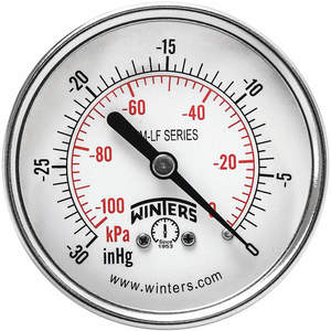 WINTERS INSTRUMENTS PEM1431LF Gauge Pressure 2-1/2 Inch 30 inch Hg Vac to 0 | AH7HGY 36TV84