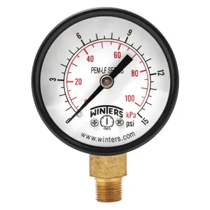 WINTERS INSTRUMENTS PEM196LF Gauge Pressure 2 Inch | AH7HHH 36TV93