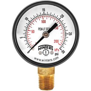 WINTERS INSTRUMENTS PEM199LF Manometerdruck 2 Zoll 0 bis 30 psi | AH7HHL 36TV96