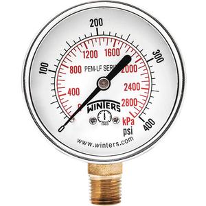 WINTERS INSTRUMENTS PEM205LF Manometerdruck 0 bis 300 psi 2 Zoll | AG9HGJ 20JN25