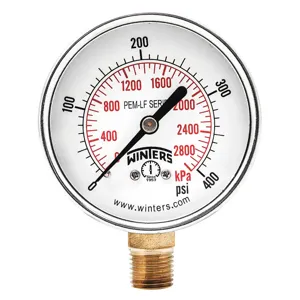 WINTERS INSTRUMENTS PEM205LF Gauge Pressure 0 to 300 psi 2 inch | AG9HGJ 20JN25