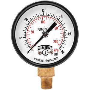 WINTERS INSTRUMENTS PEM206LF Manometerdruck 2 Zoll 0 bis 30 psi | AH7HHM 36TV97