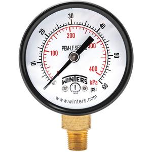 WINTERS INSTRUMENTS PEM207LF Manometerdruck 2 Zoll 0 bis 60 psi | AH7HHN 36TV98