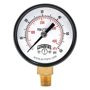 WINTERS INSTRUMENTS PEM207LF Gauge Pressure 2 Inch 0 to 60 psi | AH7HHN 36TV98