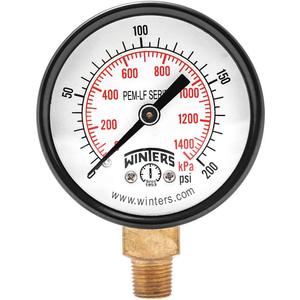 WINTERS INSTRUMENTS PEM209LF Manometerdruck 2 Zoll 0 bis 200 psi | AH7HHQ 36TW01