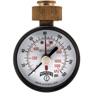 WINTERS INSTRUMENTS PETM213LF Max Pointer Test Gauge 2.5 Zoll 0-160 psi | AG9HHA 20JN40