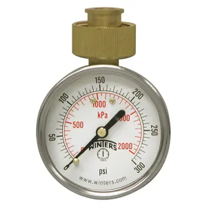 WINTERS INSTRUMENTS PETW213LF Water Test Gauge 2.5 inch 0 to 160 psi | AG9HHC 20JN42