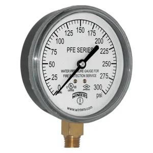 WINTERS INSTRUMENTS PFE3933R1 Pressure Gauge Sprinkler for Water Media | AH8KRM 38VL11