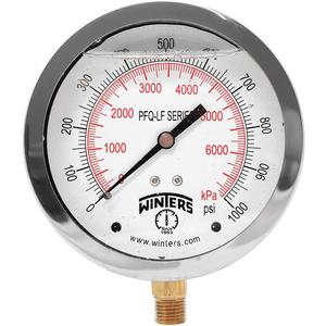 WINTERS INSTRUMENTS PFQ724LF Manometerdruck 4 Zoll 0 bis 1000 psi | AH7HJH 36TW17