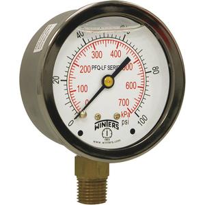 WINTERS INSTRUMENTS PFQ711LF Manometerdruck 4 Zoll 0 bis 100 psi | AH7HJB 36TW11
