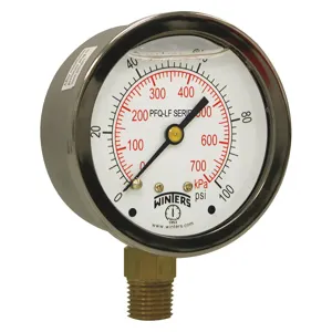 WINTERS INSTRUMENTS PCT326LF Gauge Pressure 0 to 300 psi 4-1/2 Inch | AG9HGD 20JN20