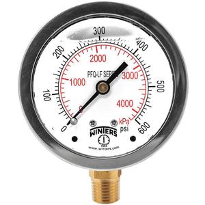 WINTERS INSTRUMENTS PFQ808LF Manometerdruck 2-1/2 Zoll 0 bis 600 psi | AH7HJM 36TW21