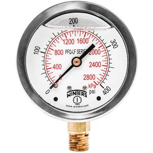 WINTERS INSTRUMENTS PFQ817LF Manometerdruck 2-1/2 Zoll 0 bis 400 psi | AH7HJP 36TW23