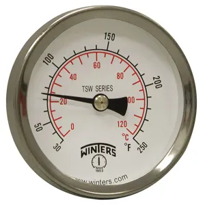 WINTERS INSTRUMENTS TSW174LF. Thermometer Analog -40-110 Degree 3/4 Inch Npt | AF6UFZ 20JN89