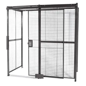 WIRECRAFTERS 20204RW Welded Wire Partition 4 Sided Slide Door | AC6QCX 35W469